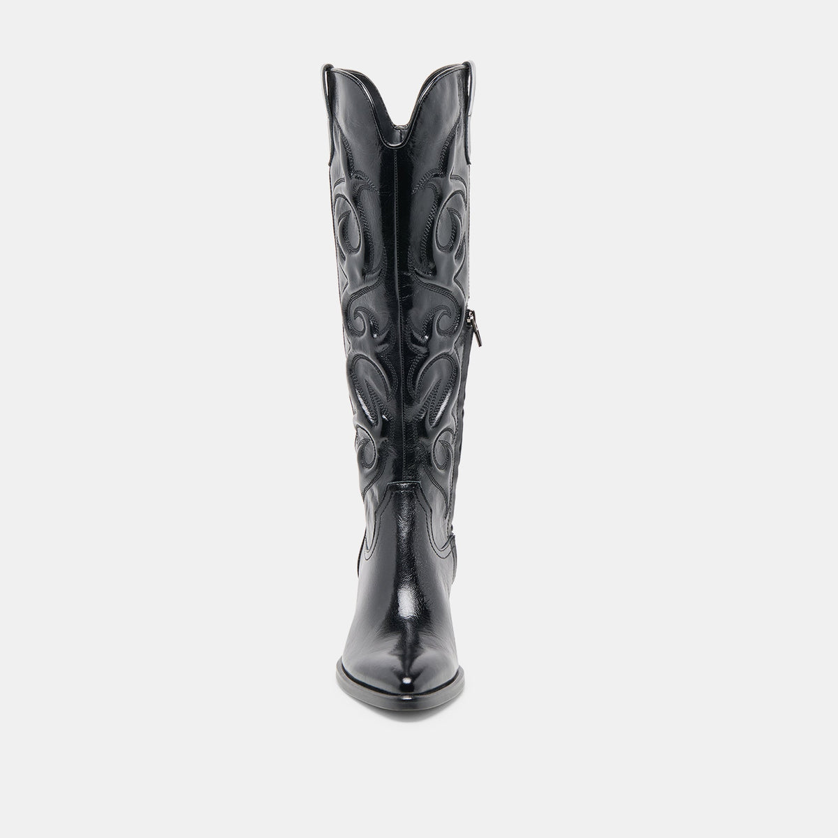 Mirla Black Leather Extra Wide Calf Boots - Dolce Vita