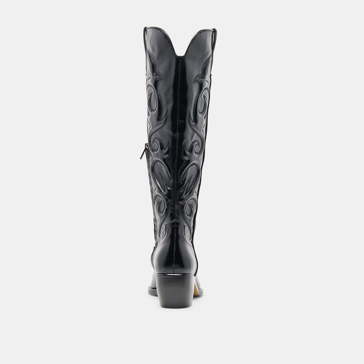 Mirla Black Leather Extra Wide Calf Boots - Dolce Vita