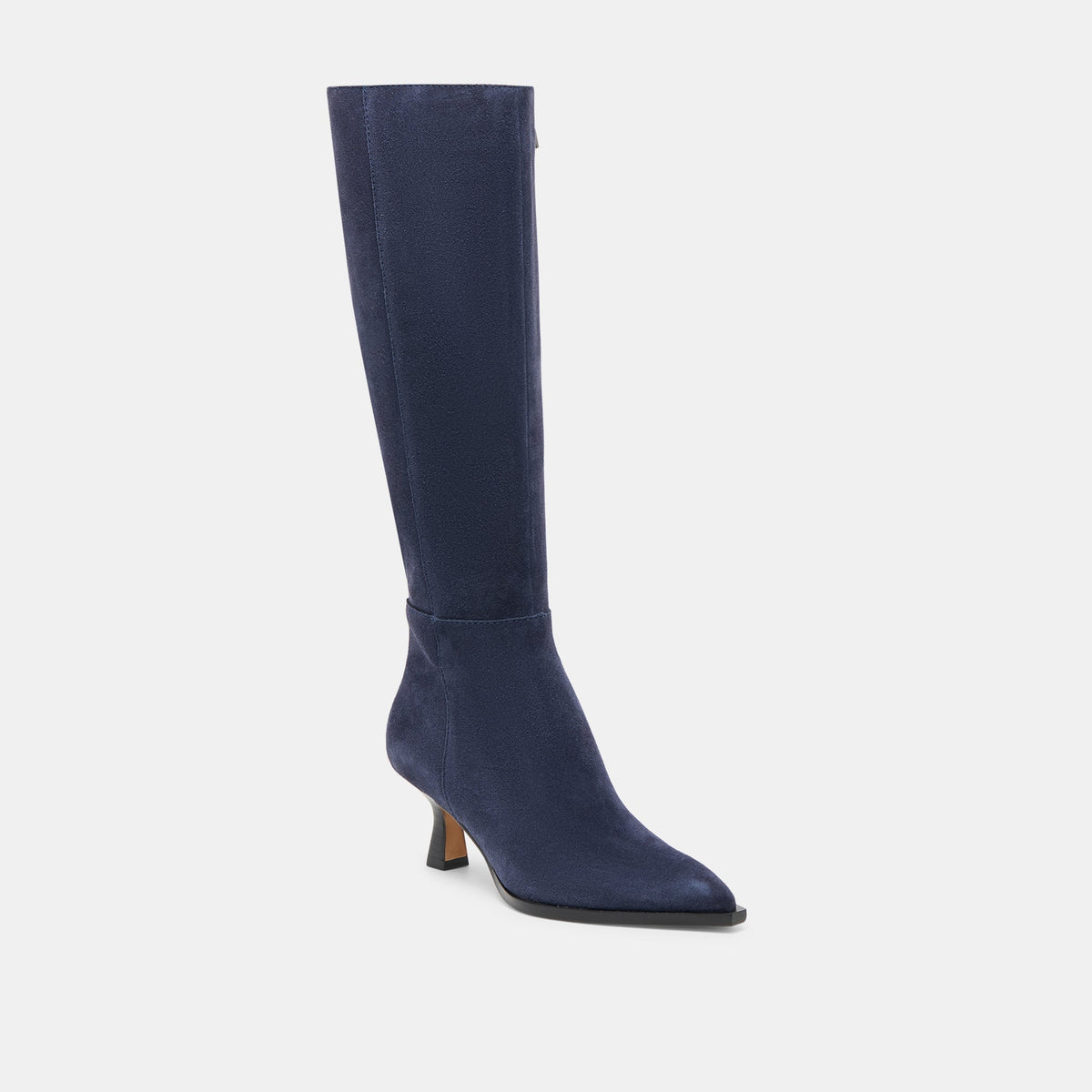 Auggie Navy Suede Wide Calf Boots - Dolce Vita