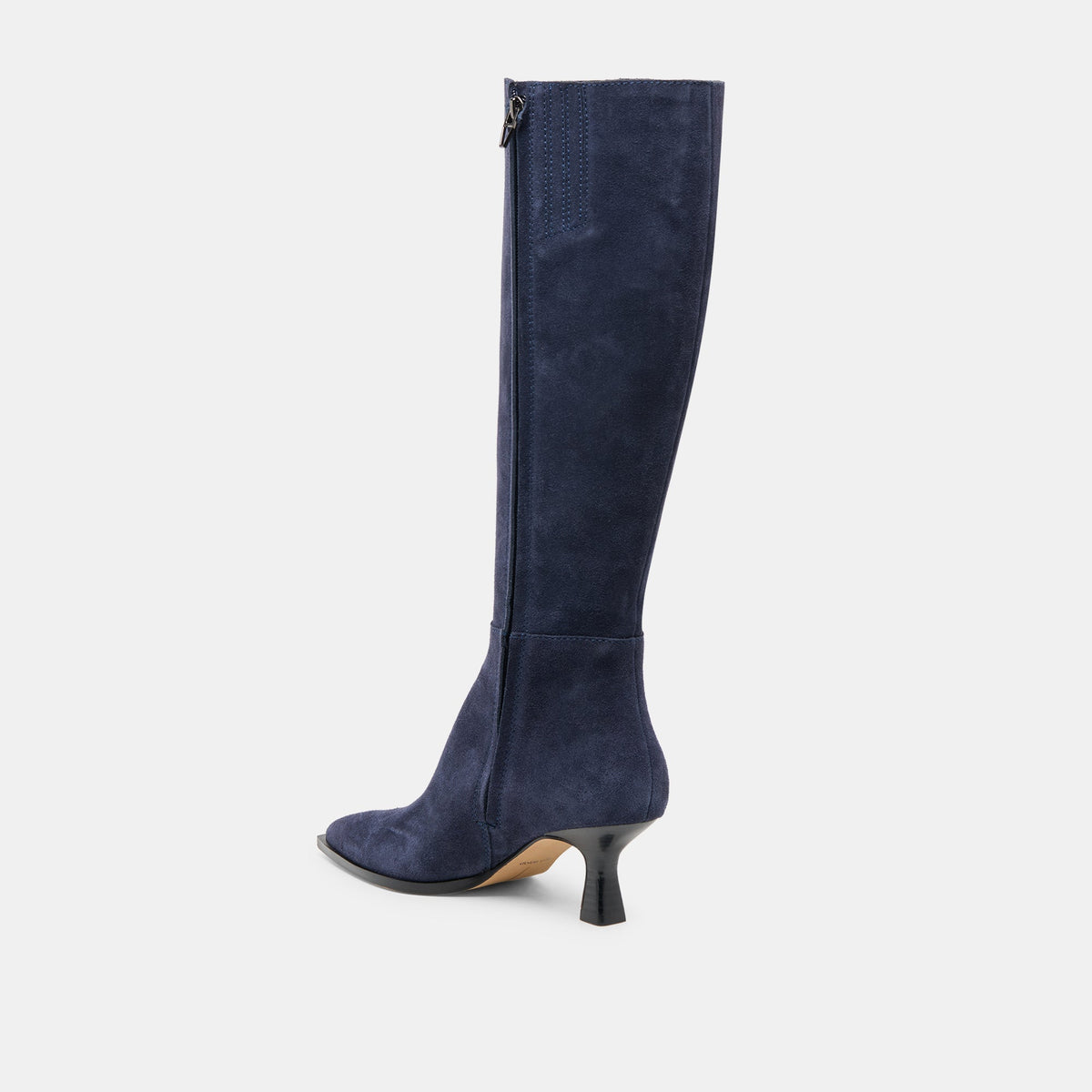 Auggie Navy Suede Wide Calf Boots - Dolce Vita