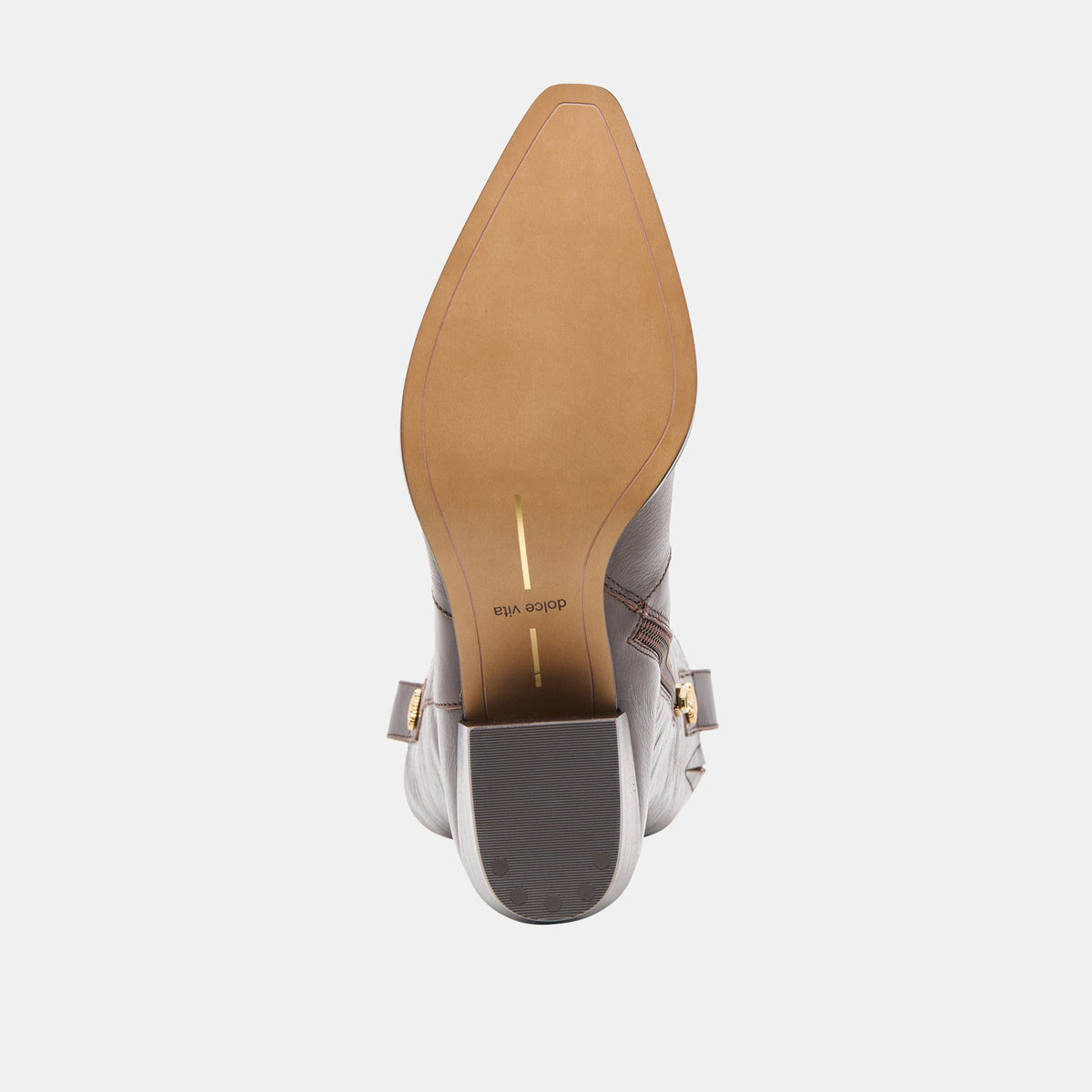 Vern Chocolate Leather Wide Calf Boots - Dolce Vita