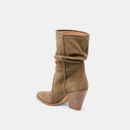 Julith Olive Suede Boots - Dolce Vita