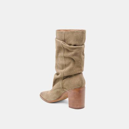 Talina Olive Suede Wide Calf Boots - Dolce Vita