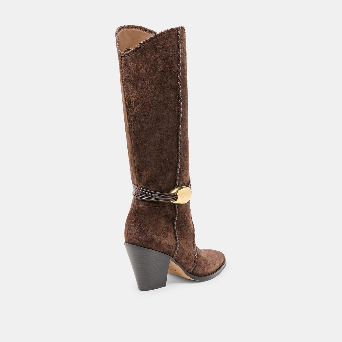 Jody Dk Brown Suede Wide Calf Boots - Dolce Vita