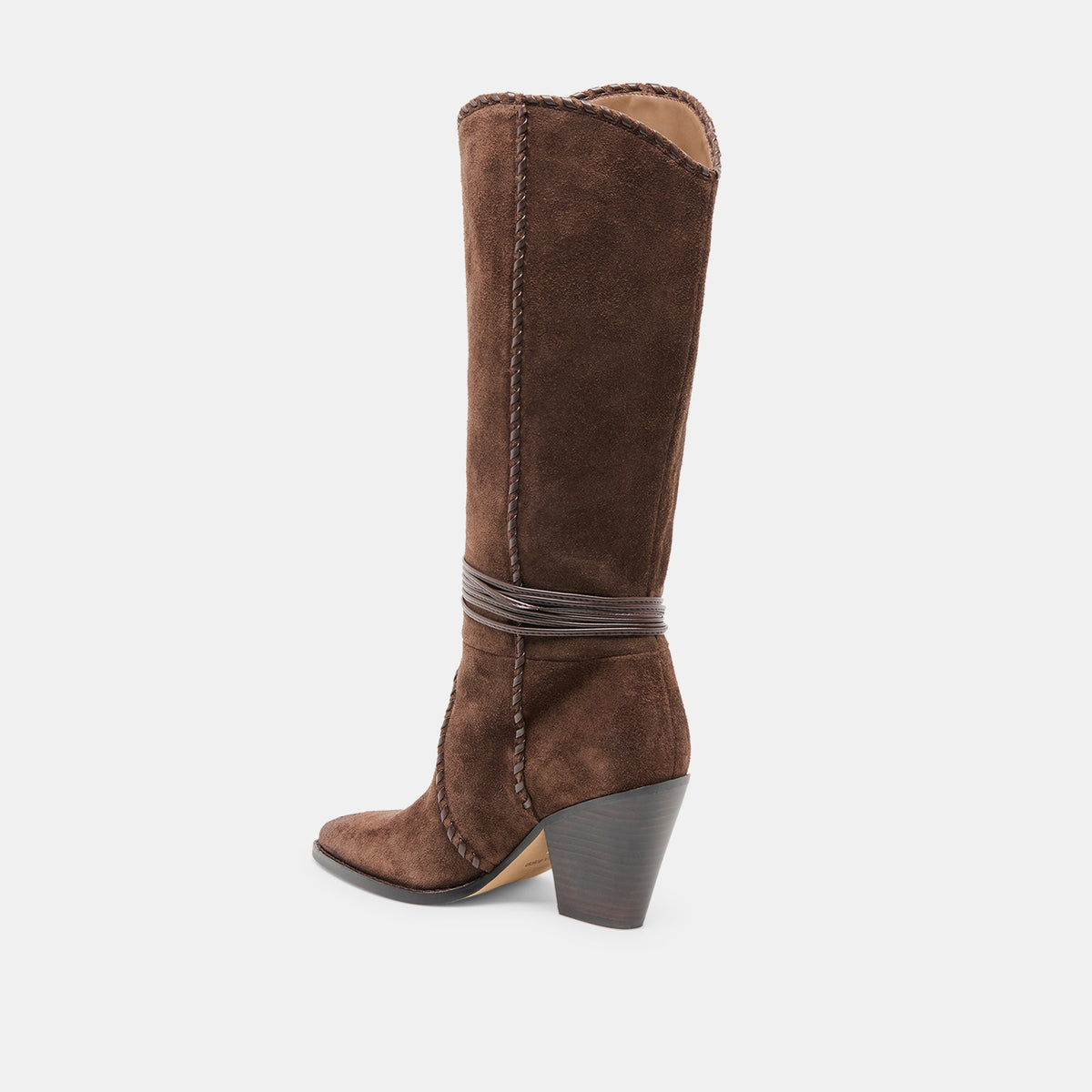 Jody Dk Brown Suede Wide Calf Boots - Dolce Vita