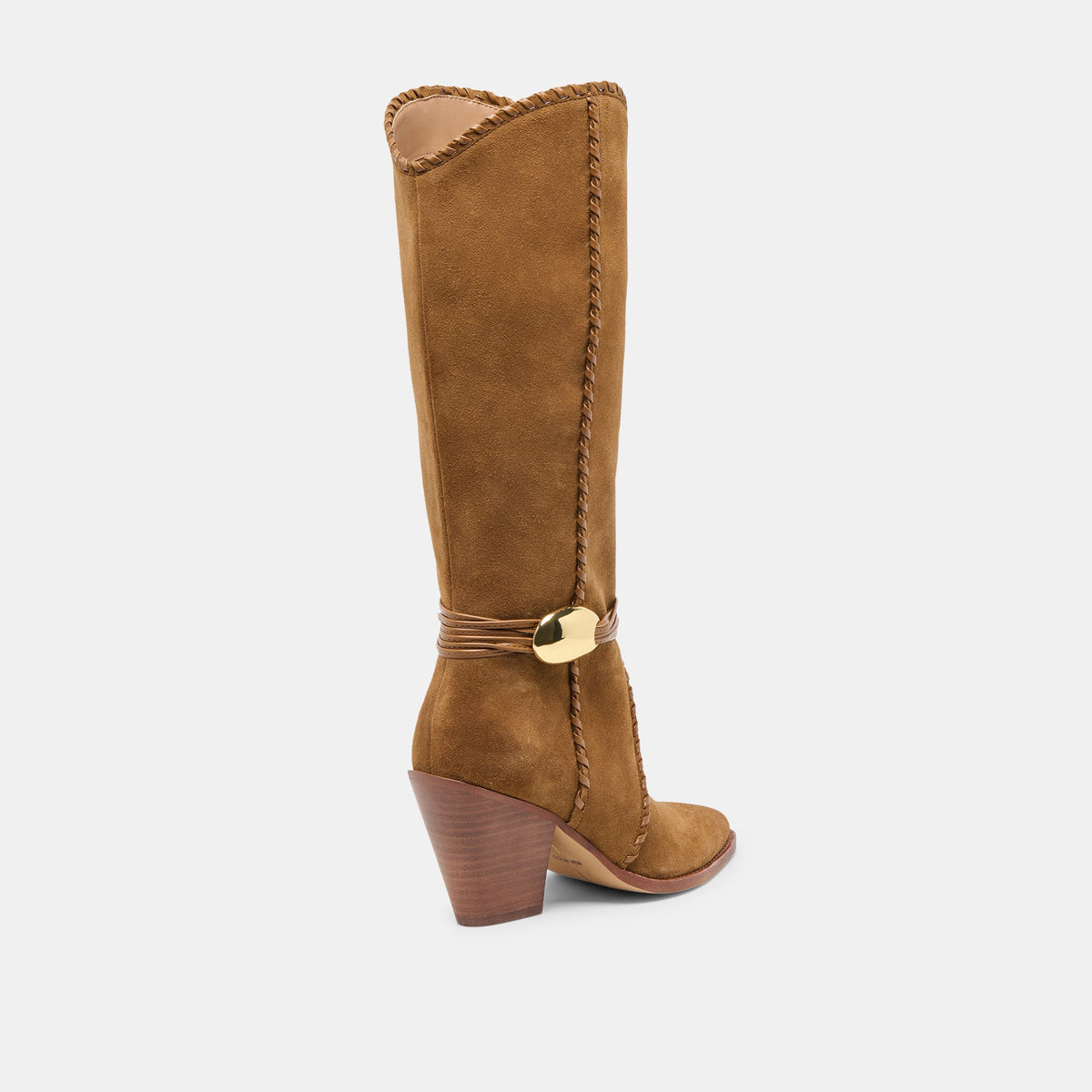 Jody Lt Brown Suede Wide Calf Boots - Dolce Vita