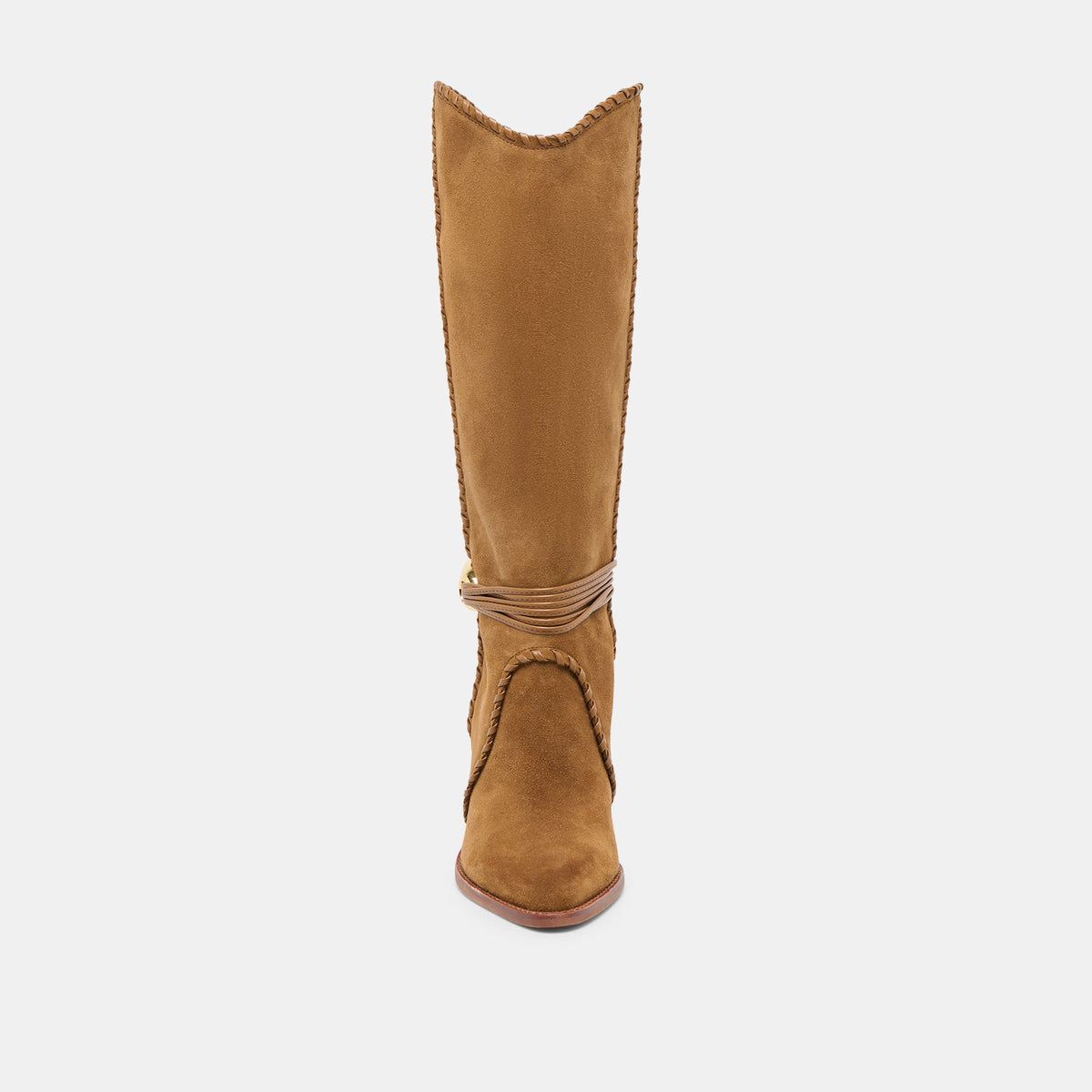Jody Lt Brown Suede Wide Calf Boots - Dolce Vita