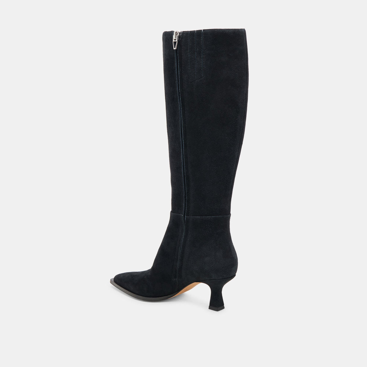 AUGGIE WIDE CALF BOOTS ONYX SUEDE - Dolce Vita