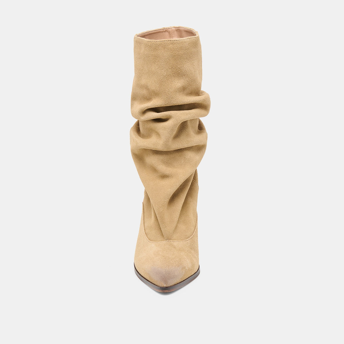 Talina Dk Taupe Suede Wide Calf Boots - Dolce Vita