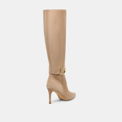 Kinzy Camel Suede Boots - Dolce Vita
