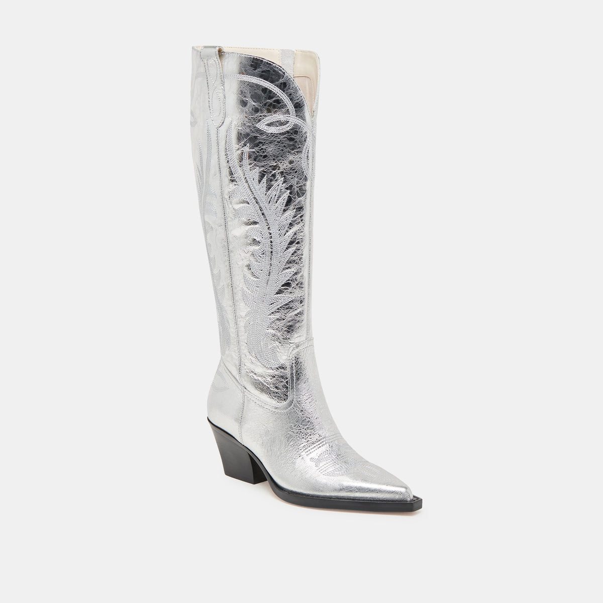 Ryatt Extra Wide Calf Silver Boots - Dolce Vita