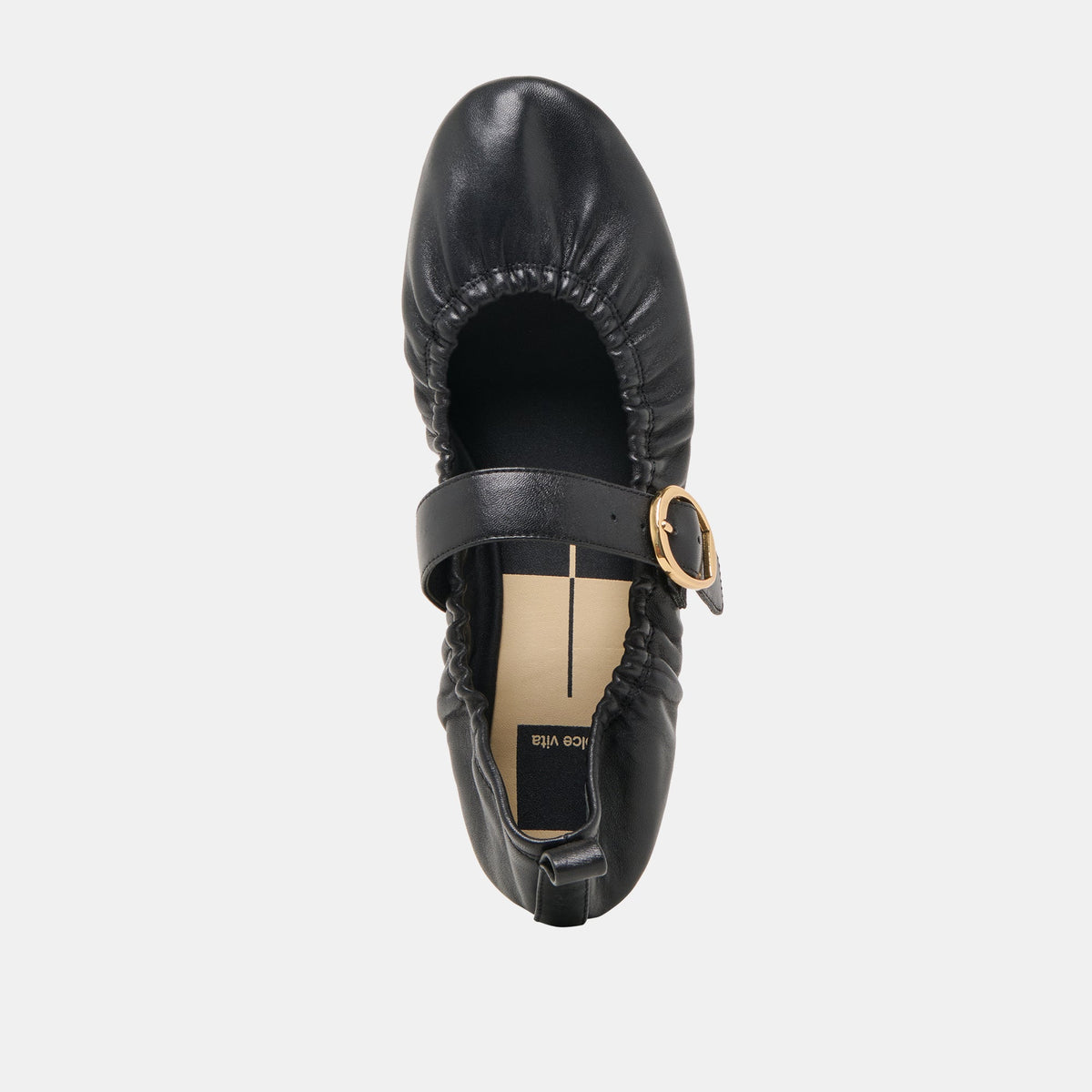 Caely Black Leather Ballet Flats - Dolce Vita