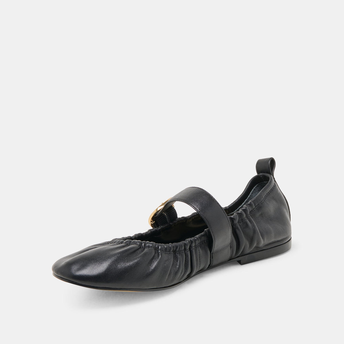 Caely Black Leather Ballet Flats - Dolce Vita