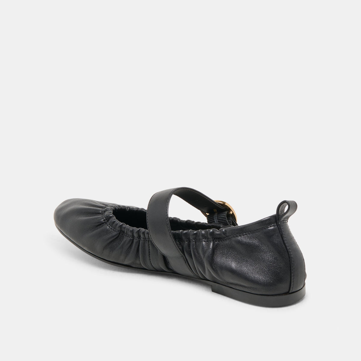 Caely Black Leather Ballet Flats - Dolce Vita