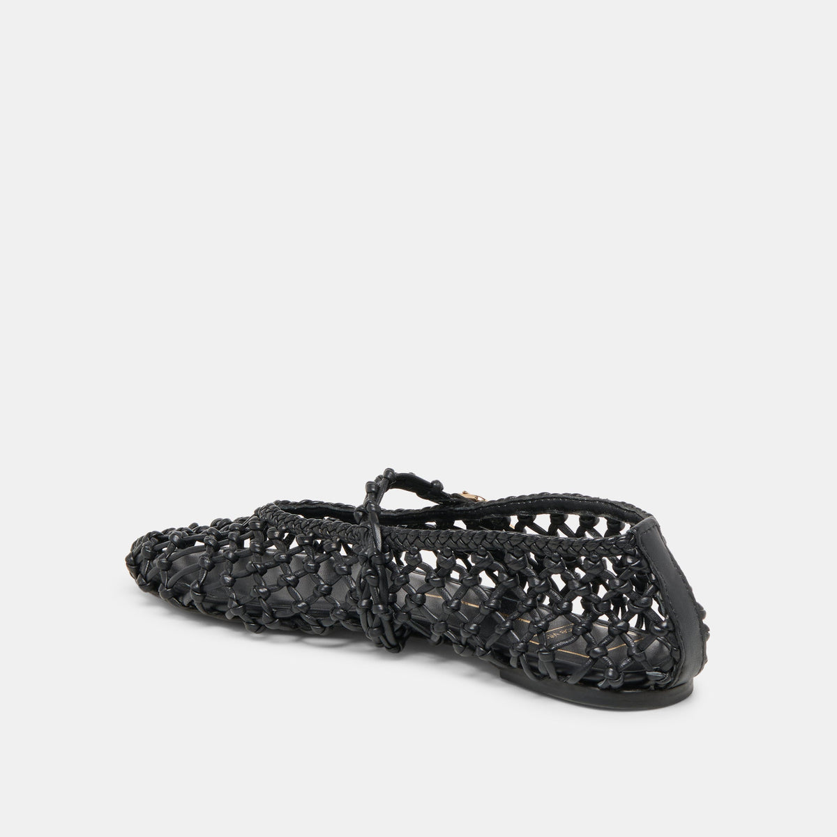 Clair Black Woven Leather Ballet Flats - Dolce Vita
