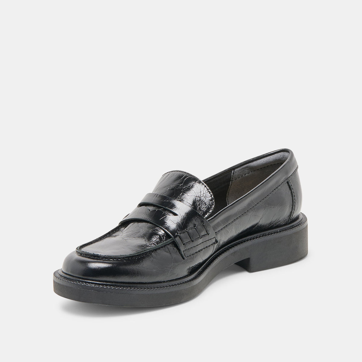 Tiggy Midnight Crinkle Patent Loafers - Dolce Vita