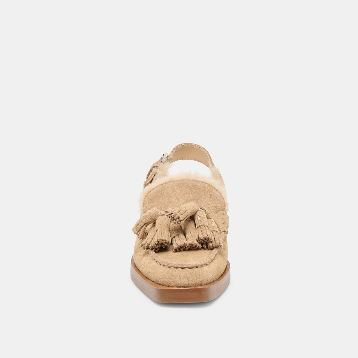 Hamlit Plush Dk Taupe Suede Loafers - Dolce Vita