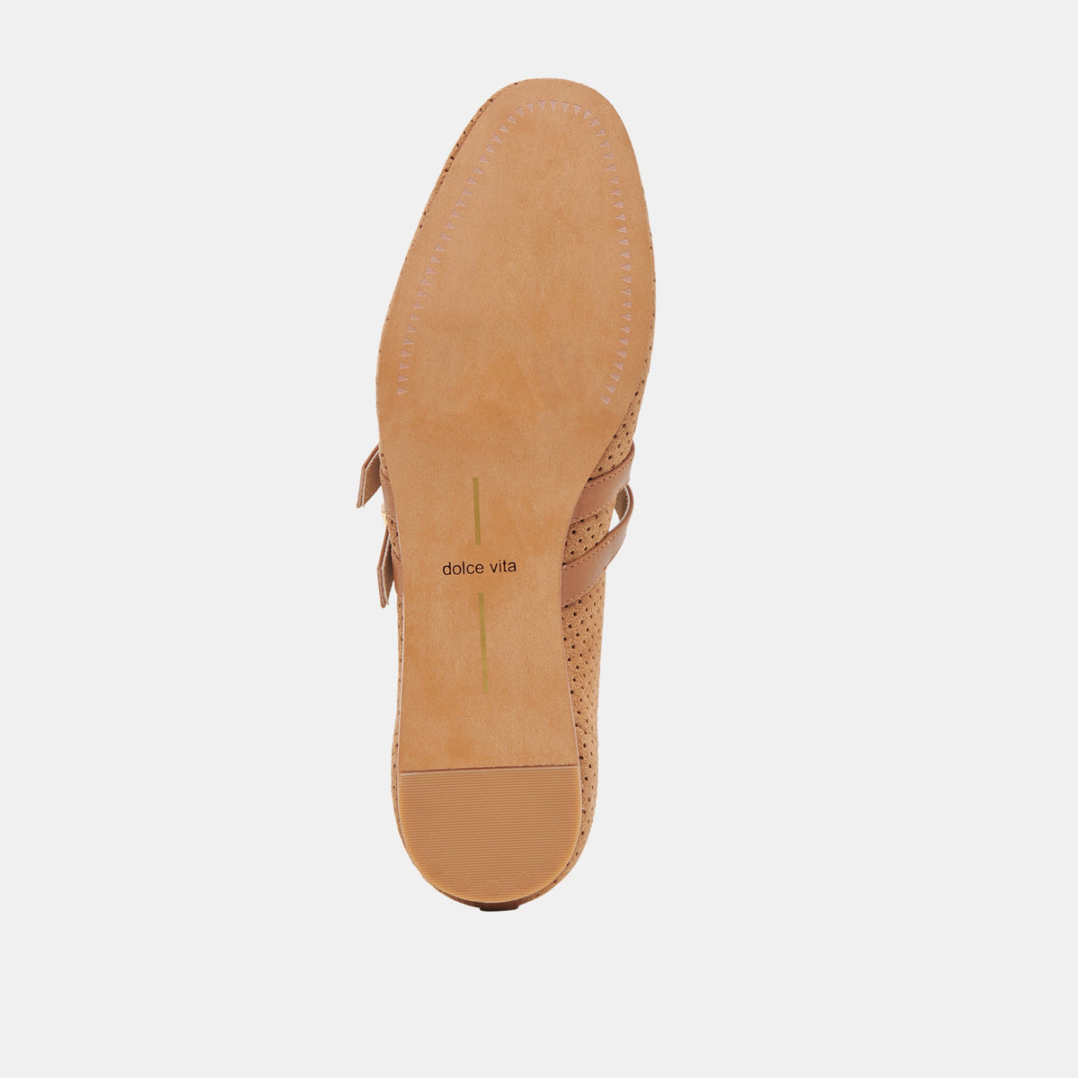 Baylee Pecan Perforated Suede Ballet Flats - Dolce Vita