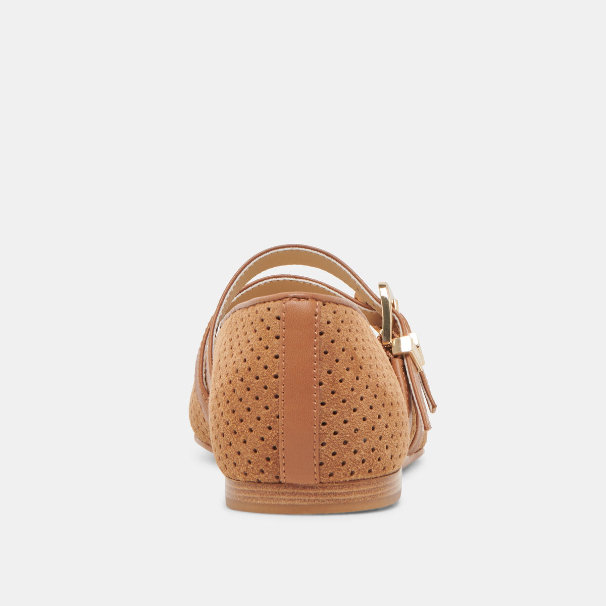 Baylee Pecan Perforated Suede Ballet Flats - Dolce Vita
