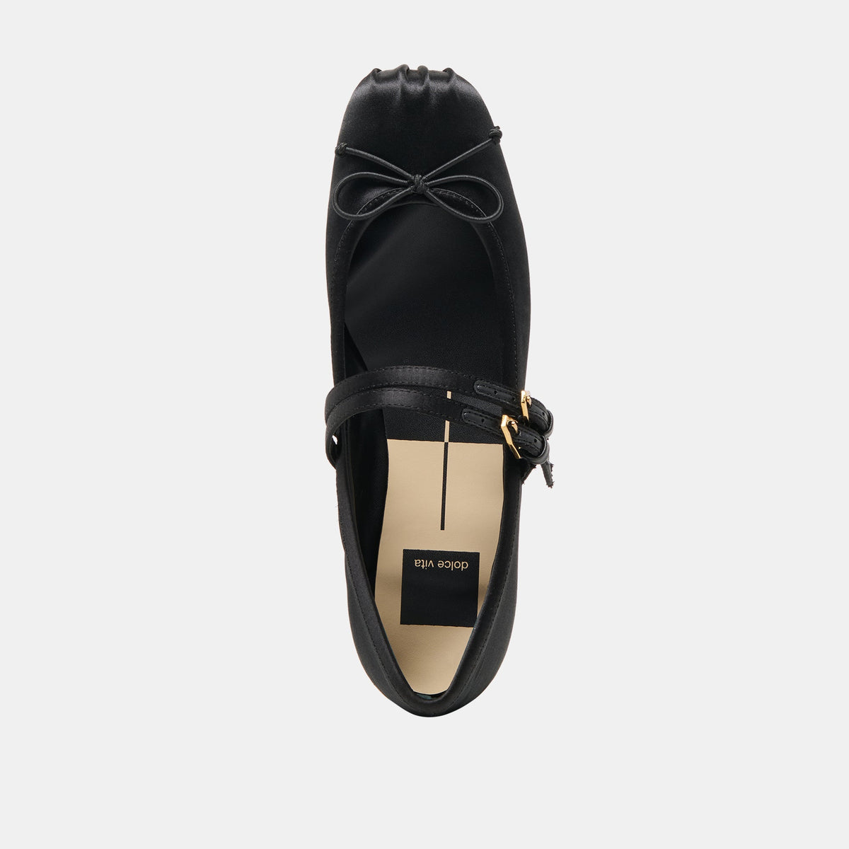 Gibsen Onyx Satin Ballet Flats - Dolce Vita