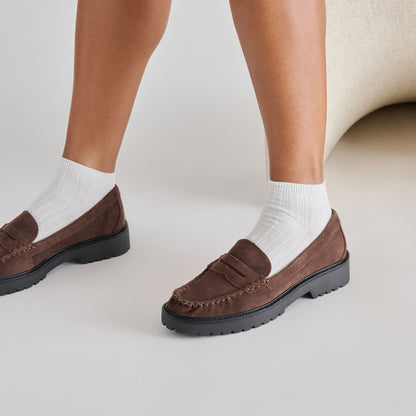 Merek Dk Brown Suede Loafers - Dolce Vita
