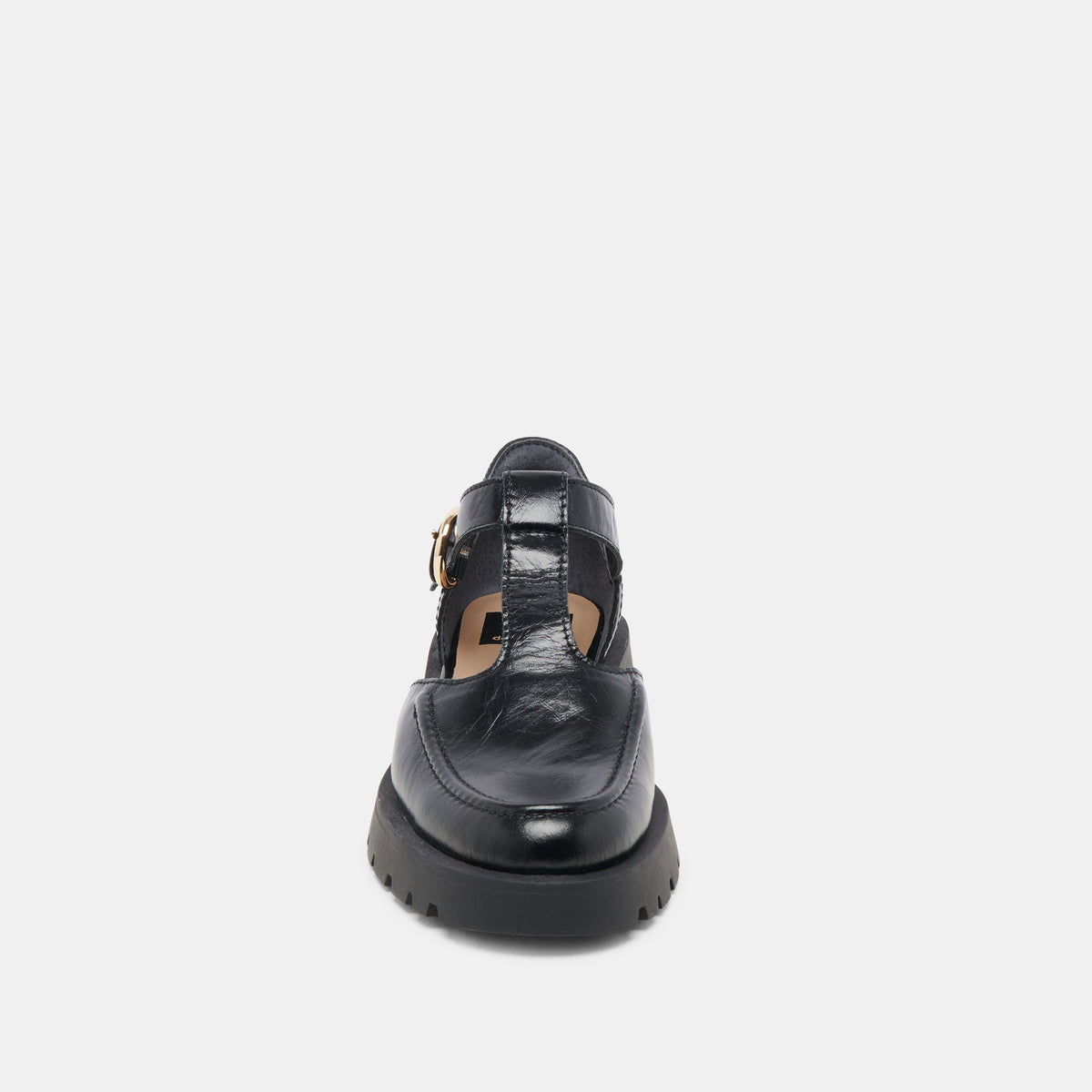 EMILIO FLATS MIDNIGHT CRINKLE PATENT LEATHER - Dolce Vita