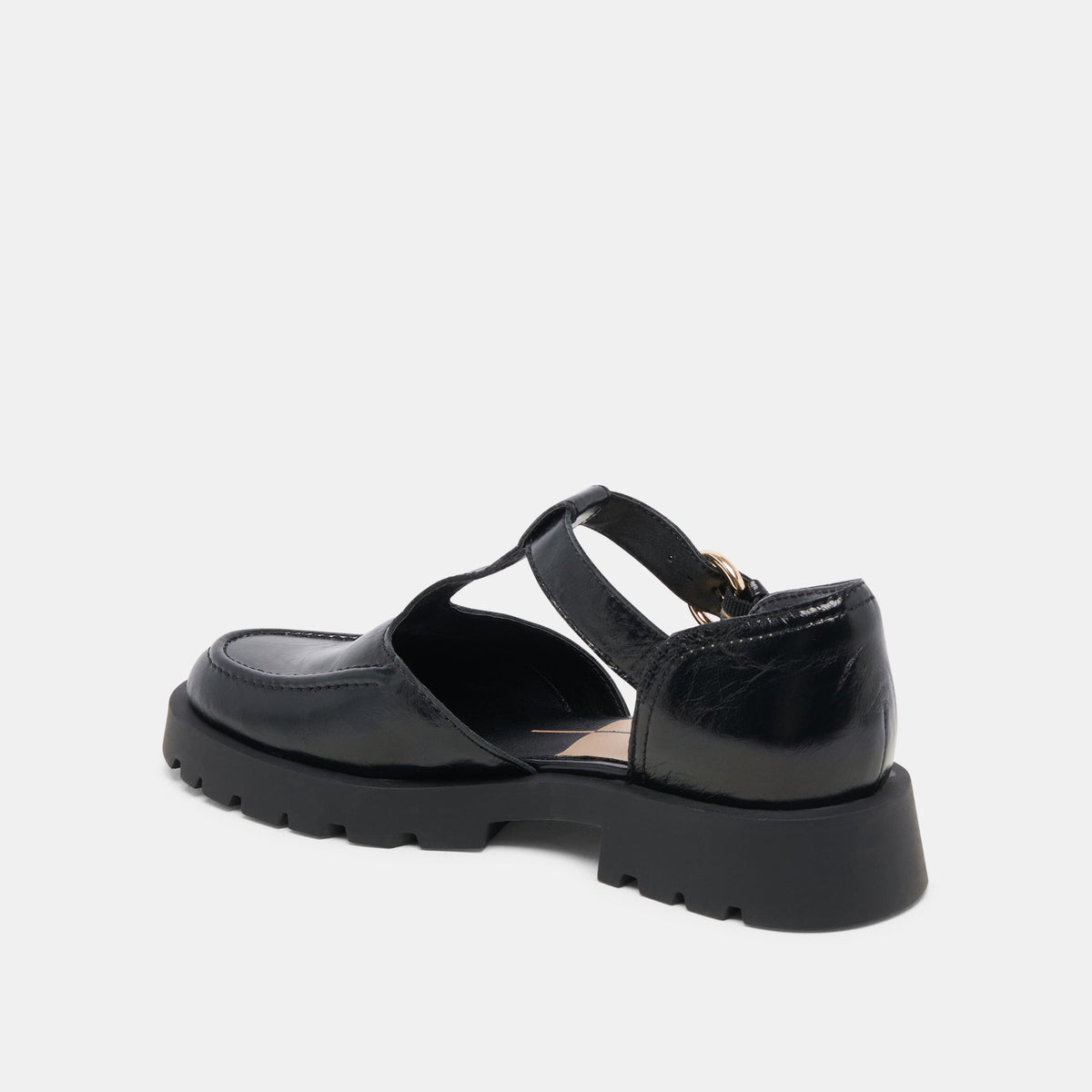 EMILIO FLATS MIDNIGHT CRINKLE PATENT LEATHER - Dolce Vita