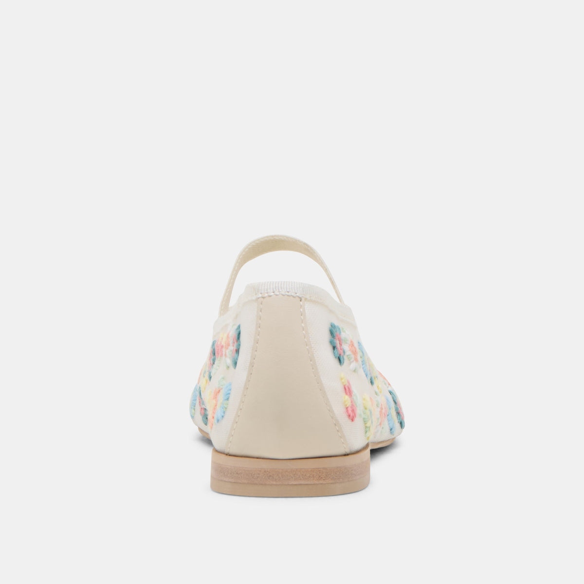 CADEL FLORAL BALLET FLATS IVORY FLORAL MESH - Dolce Vita