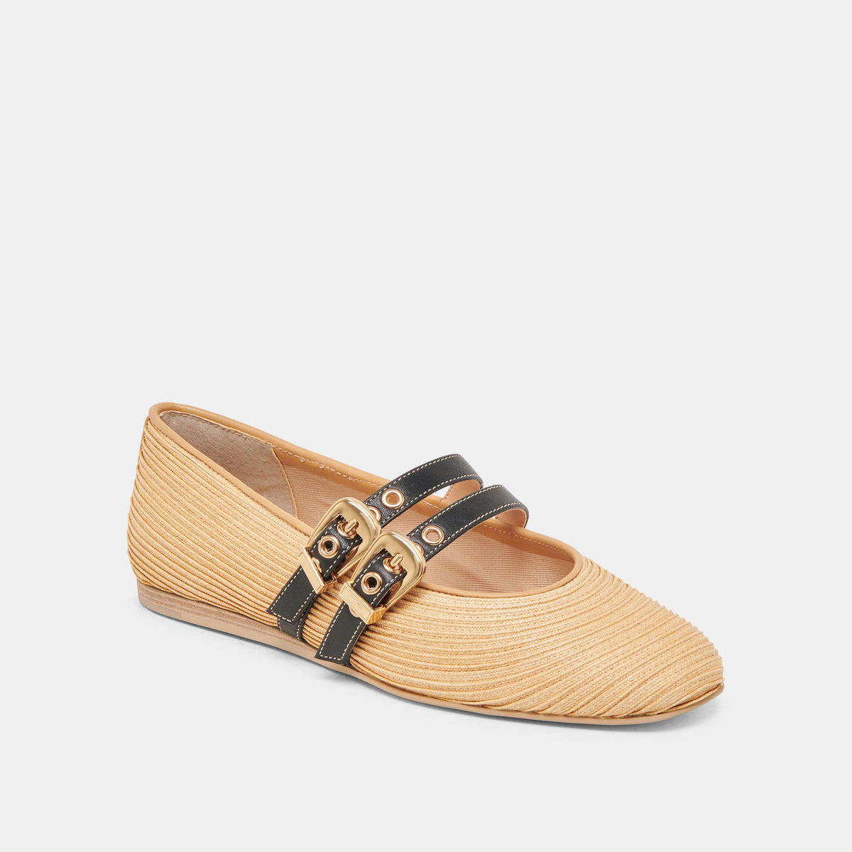 BAYLEE BALLET FLATS NATURAL RAFFIA - Dolce Vita