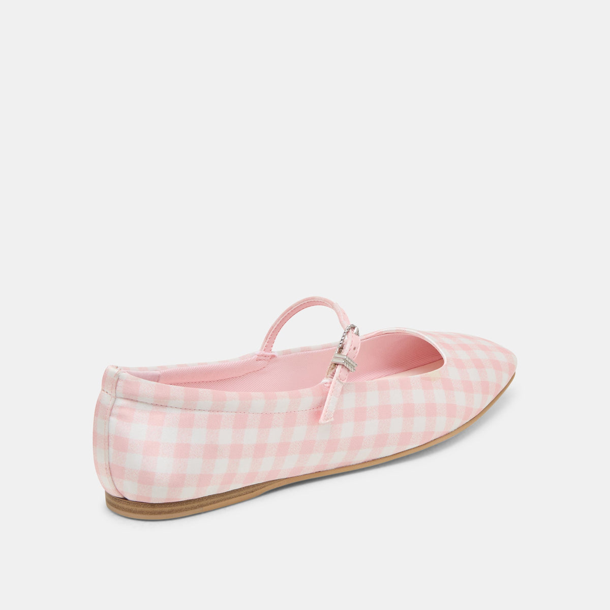 Reyes X Byrdie Golf Pink Plaid Gingham Ballet Flats - Dolce Vita