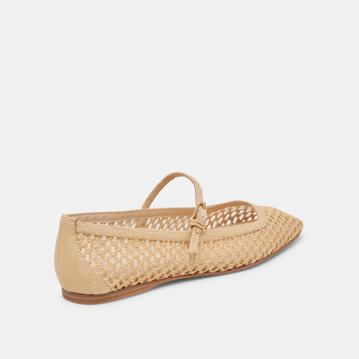 Reyes Lt Natural Woven Raffia Ballet Flats - Dolce Vita