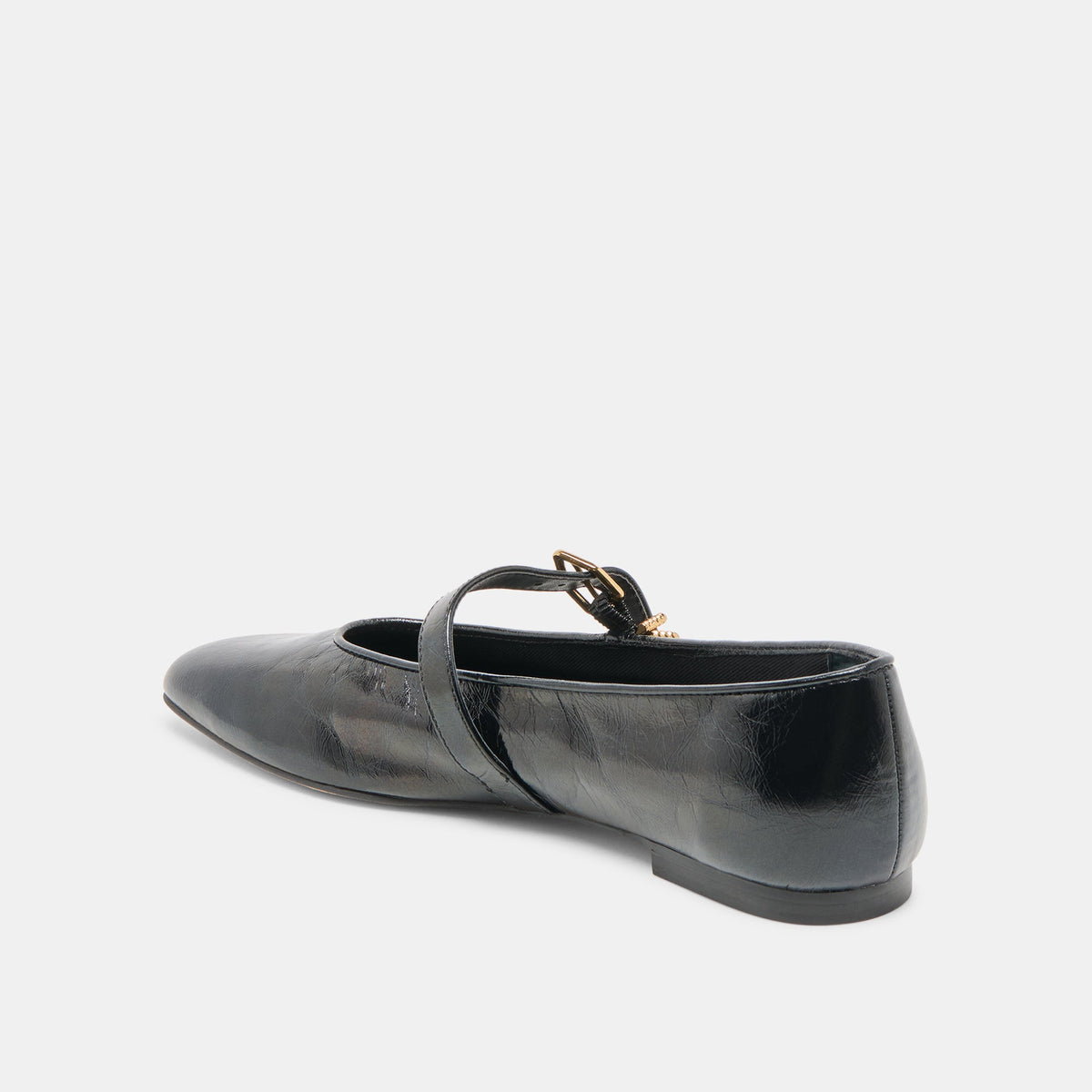 Alizza Midnight Crinkle Patent Ballet Flats - Dolce Vita