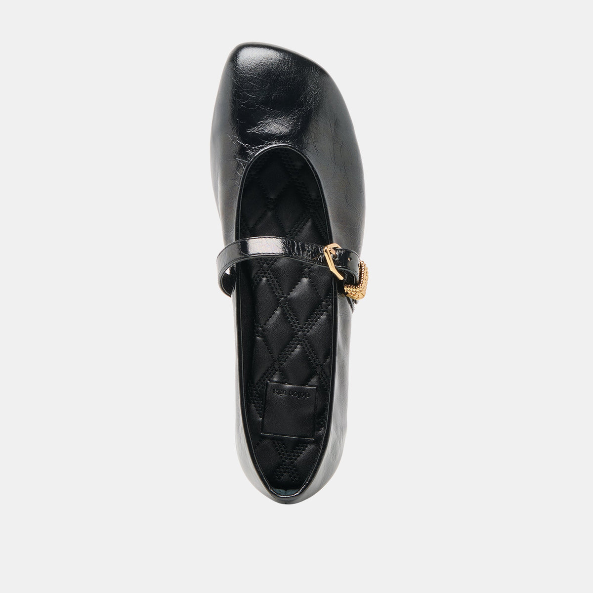 Alizza Midnight Crinkle Patent Ballet Flats - Dolce Vita