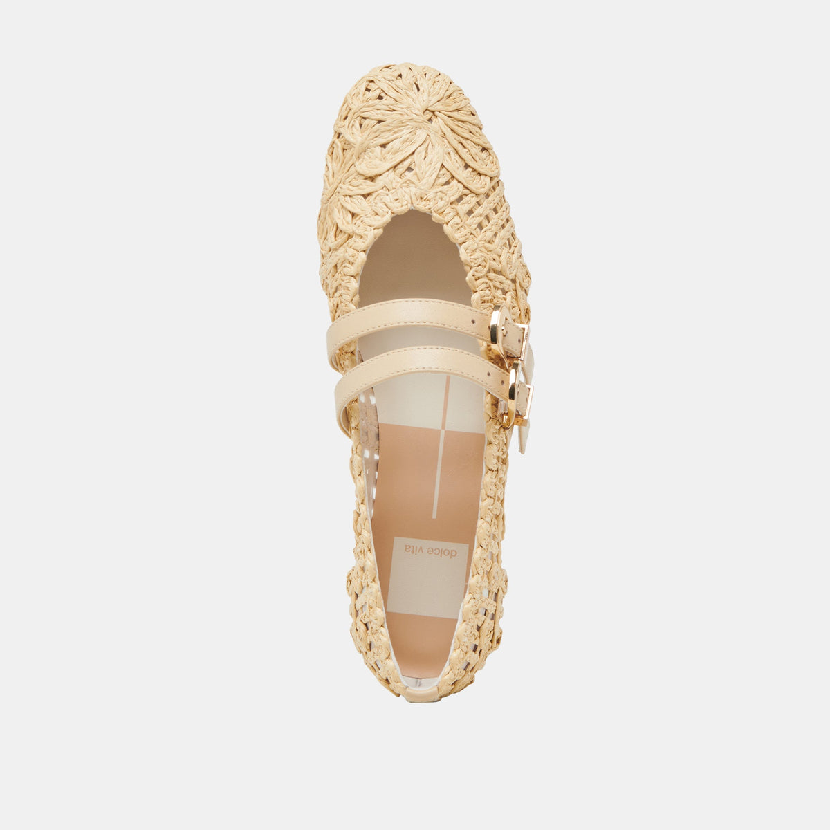 BAYLEE SUNFLOWER BALLET FLATS LT NATURAL MACRAME - Dolce Vita
