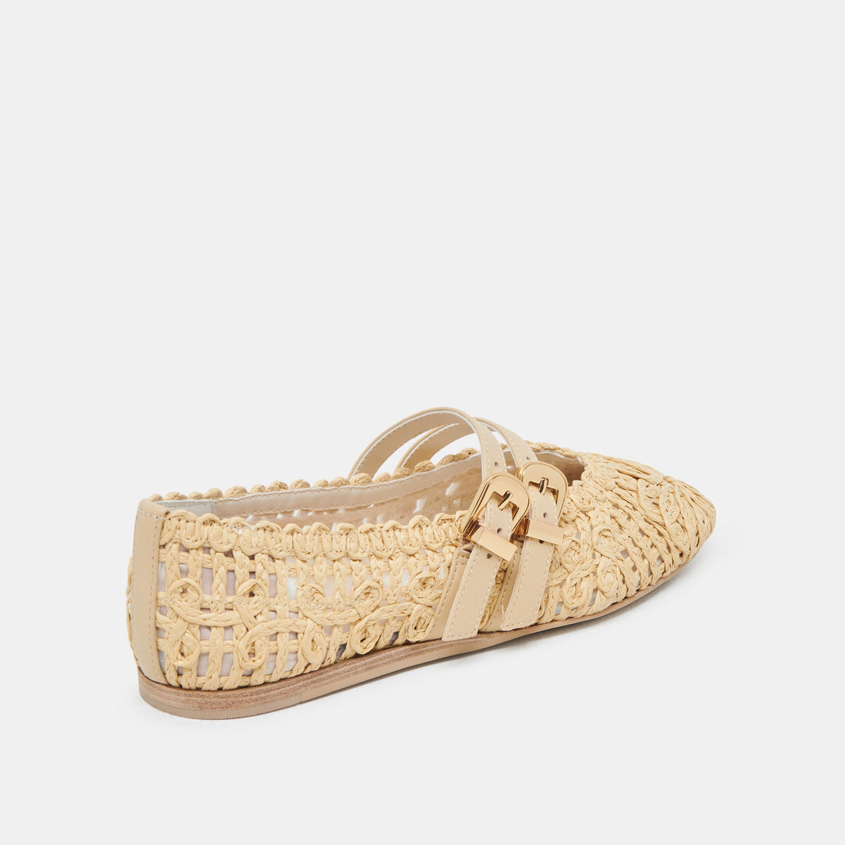 BAYLEE SUNFLOWER BALLET FLATS LT NATURAL MACRAME - Dolce Vita
