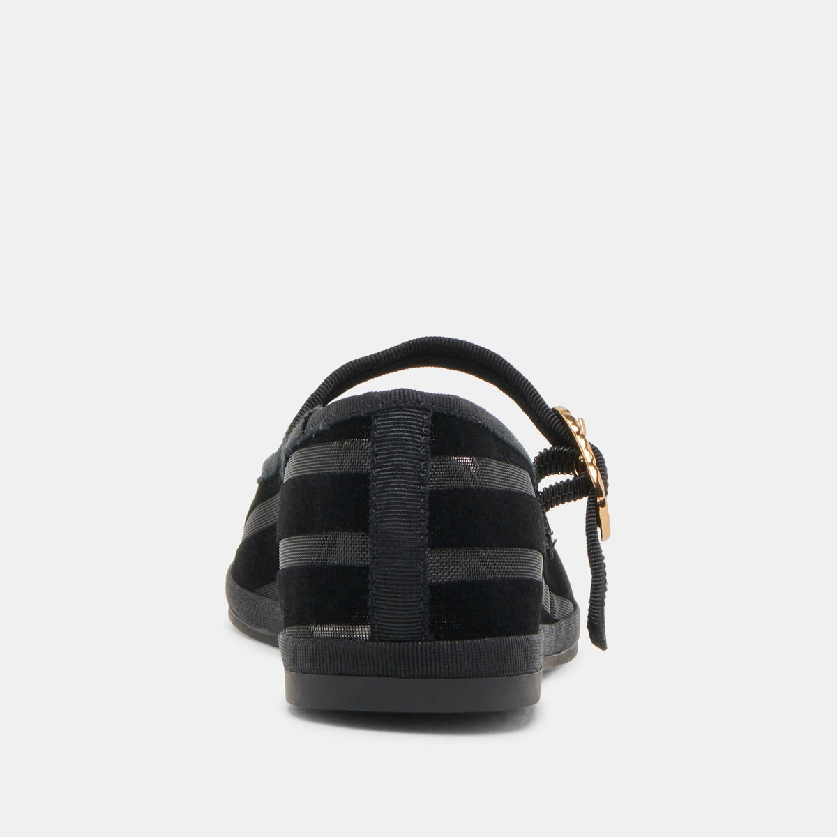 TAMEKA BALLET FLATS BLACK STRIPE MESH - Dolce Vita