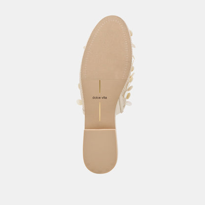 Rova Bead Ivory Disc Mesh Flats - Dolce Vita