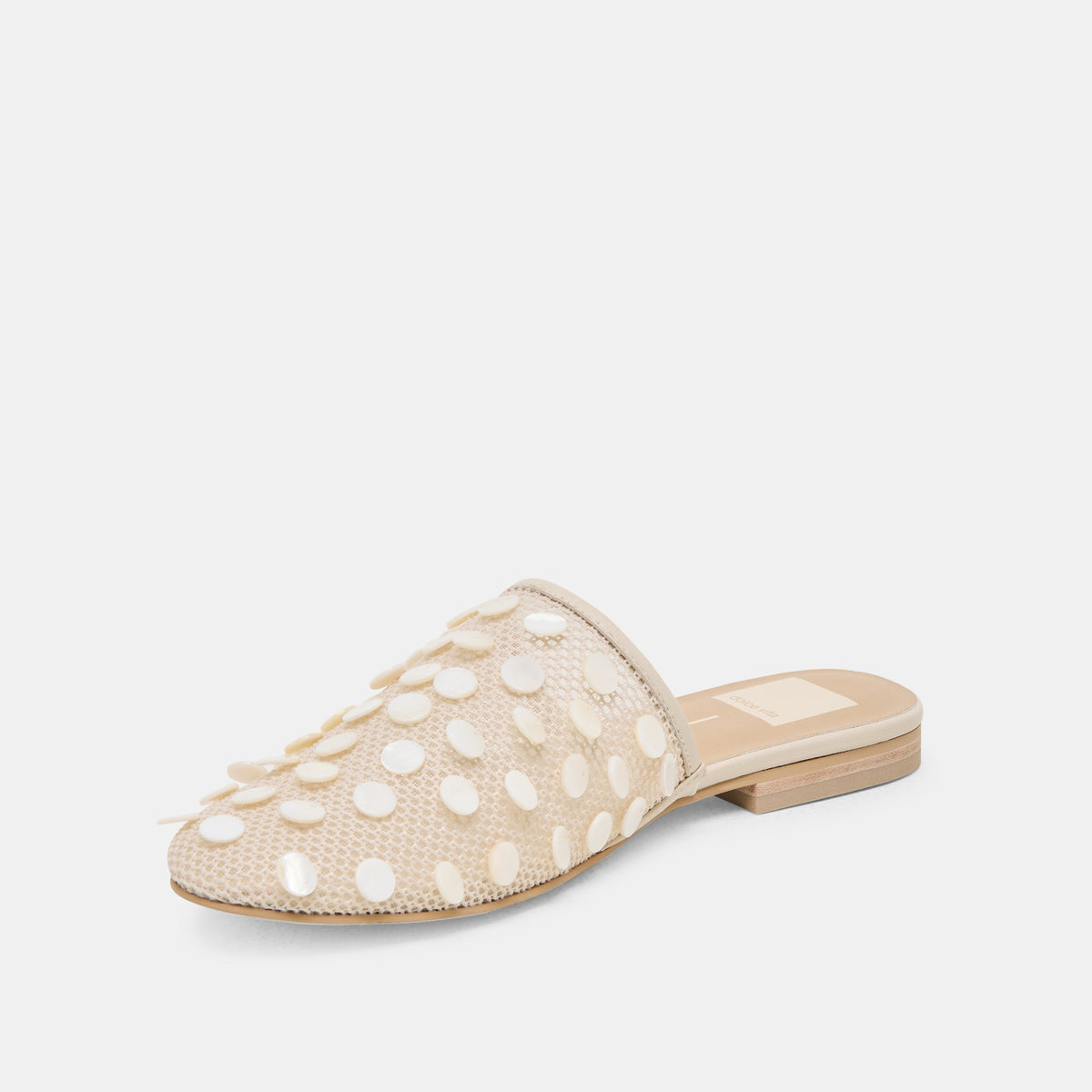 Rova Bead Ivory Disc Mesh Flats - Dolce Vita