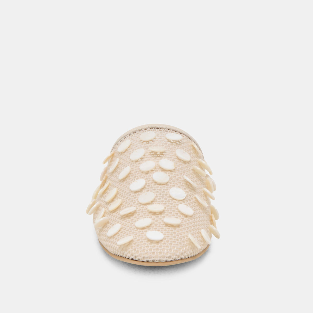 Rova Bead Ivory Disc Mesh Flats - Dolce Vita