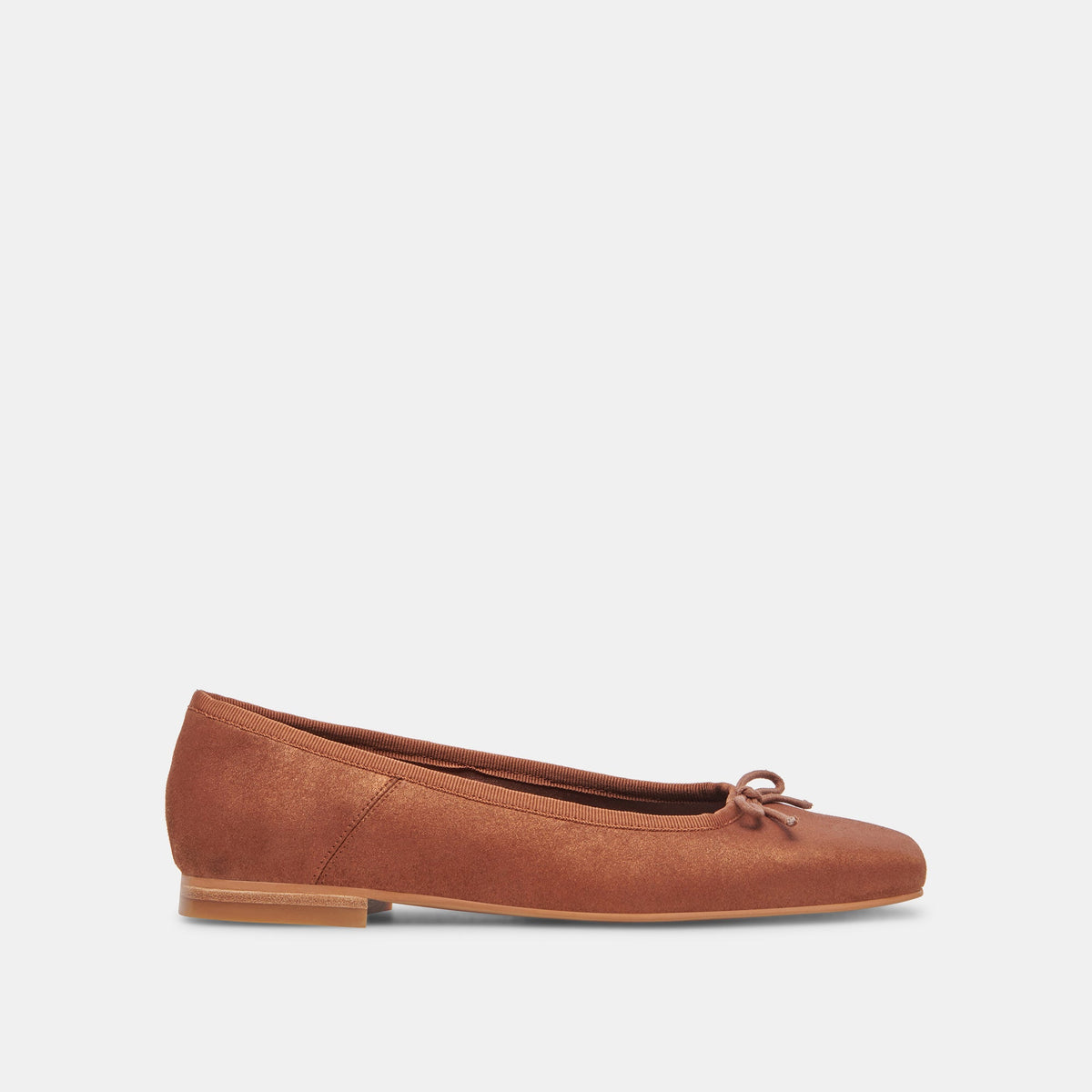 Anisa Wide Ballet Flats Copper Metallic Suede - Dolce Vita