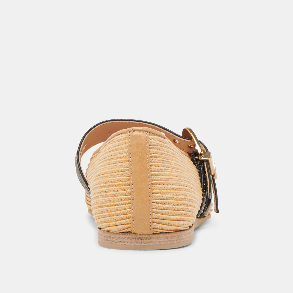 BAYLEE WIDE BALLET FLATS NATURAL RAFFIA - Dolce Vita
