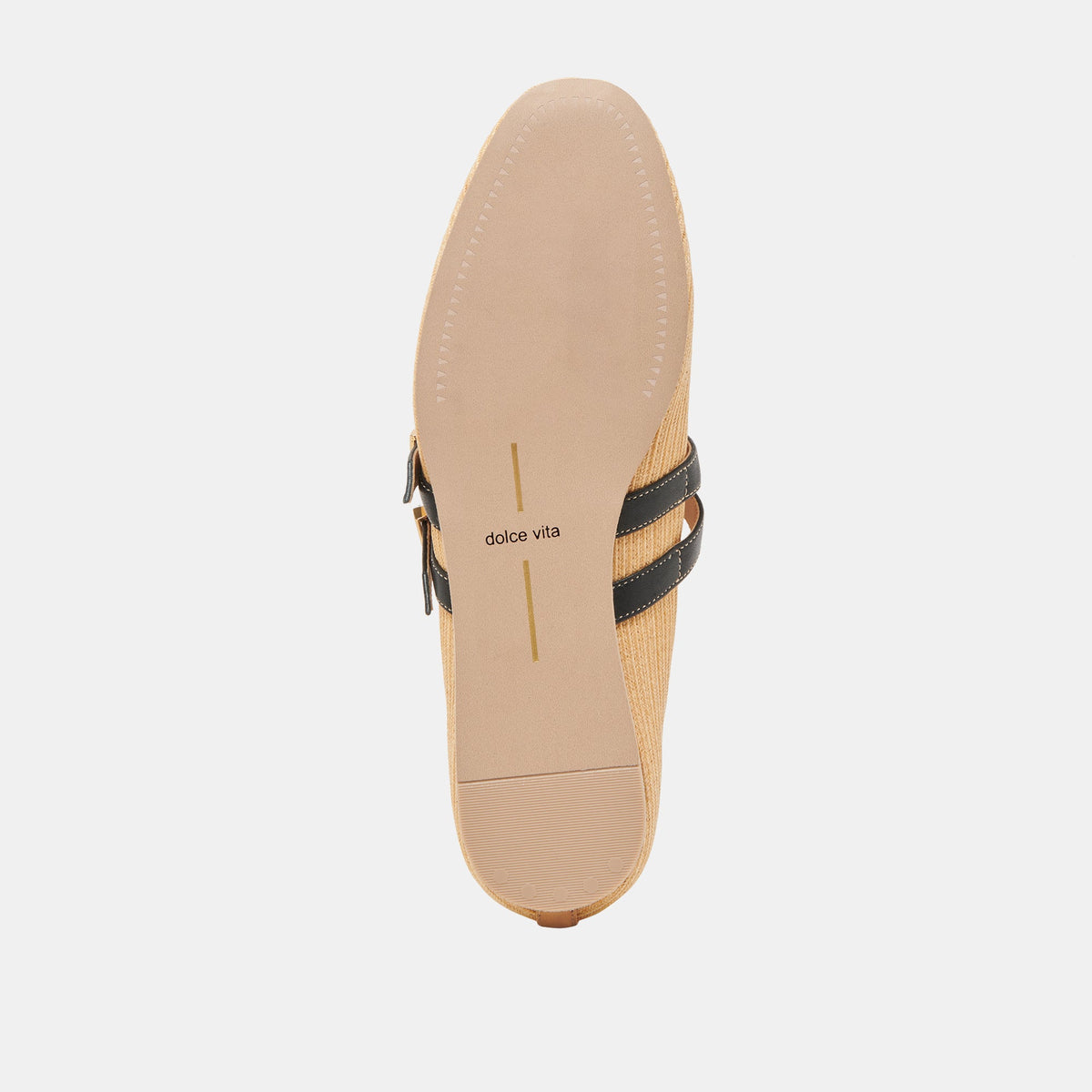 BAYLEE WIDE BALLET FLATS NATURAL RAFFIA - Dolce Vita