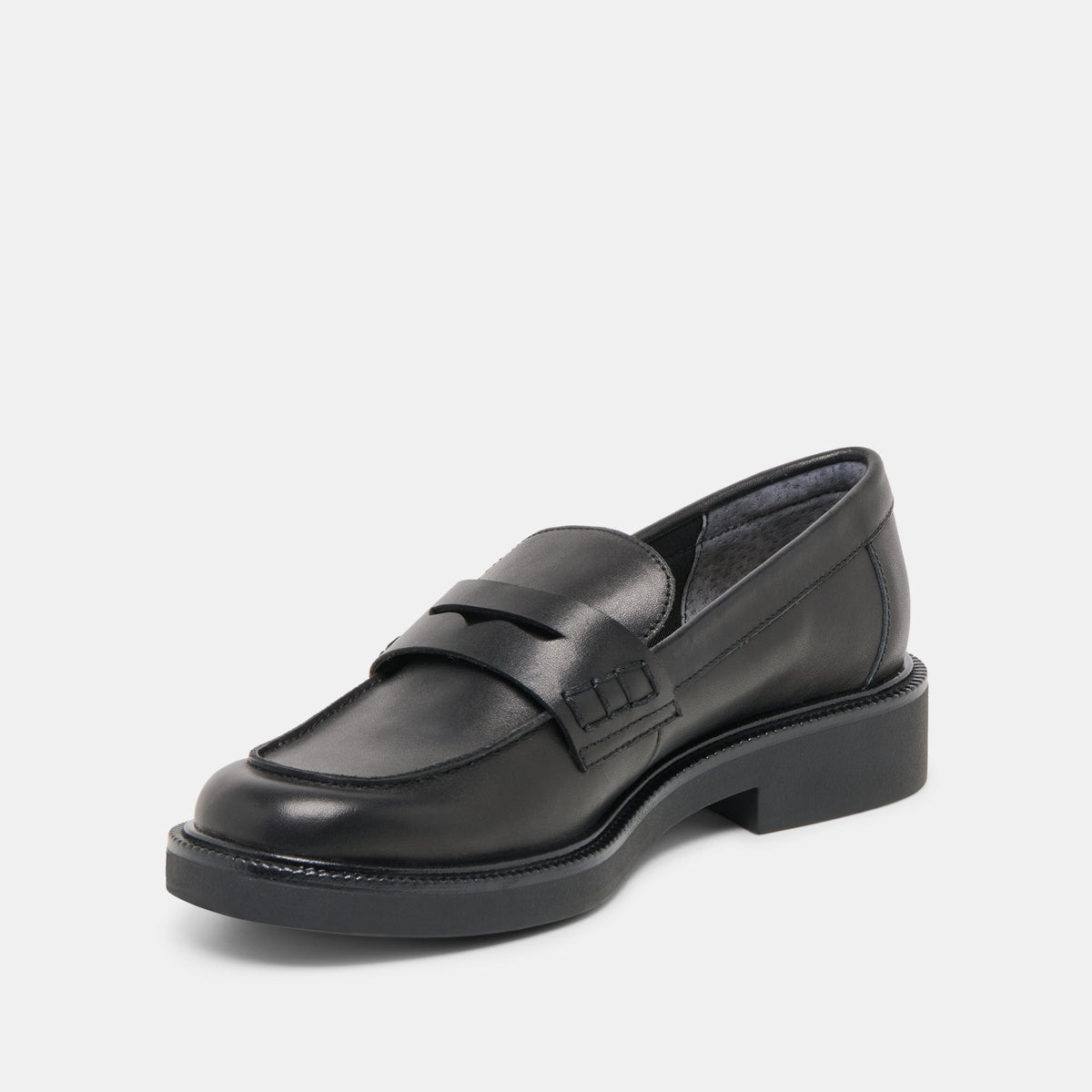 Tiggy Black Leather Loafers - Dolce Vita