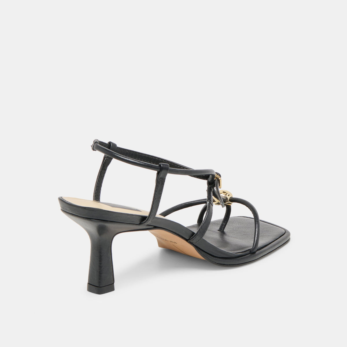 Mylee Black Leather Heels - Dolce Vita