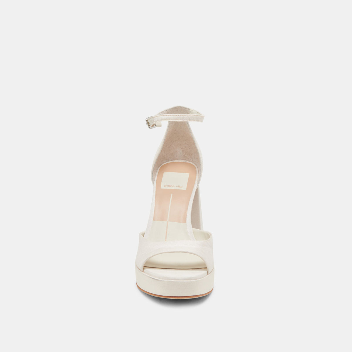 PANDRO HEELS WHITE SATIN - Dolce Vita
