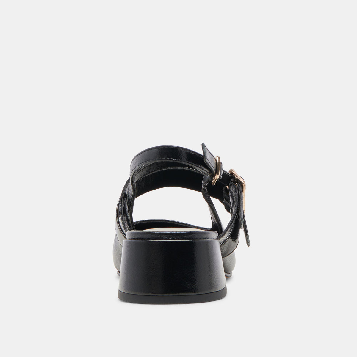 PATZY HEELS MIDNIGHT CRINKLE PATENT LEATHER - Dolce Vita