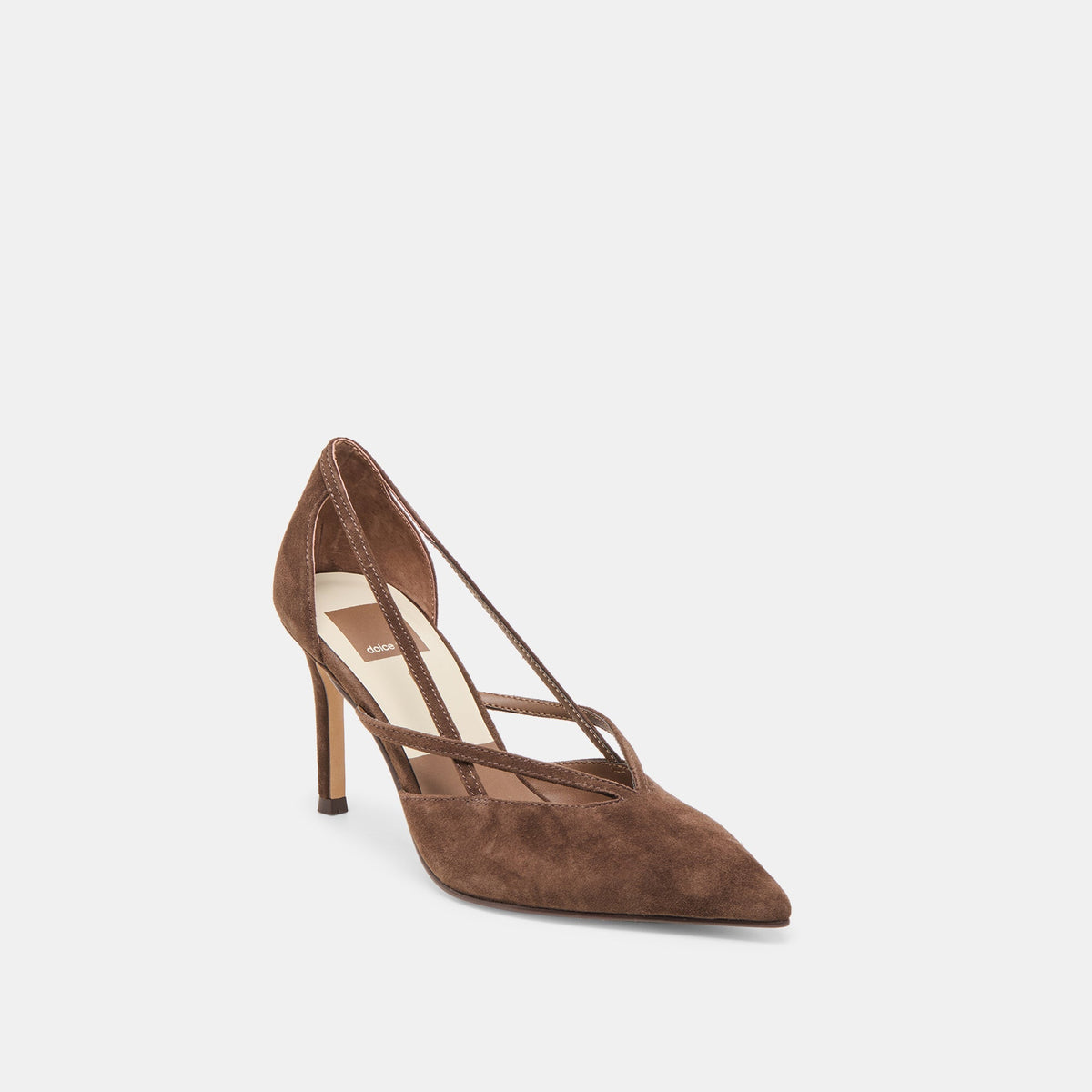 Kaine Dk Brown Suede Heels - Dolce Vita
