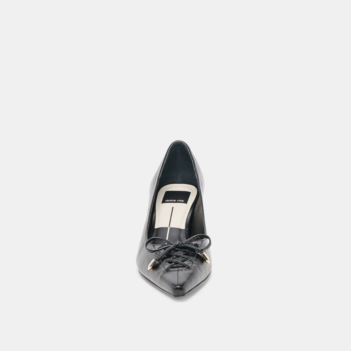 Clarie Midnight Crinkle Patent Leather Heels - Dolce Vita