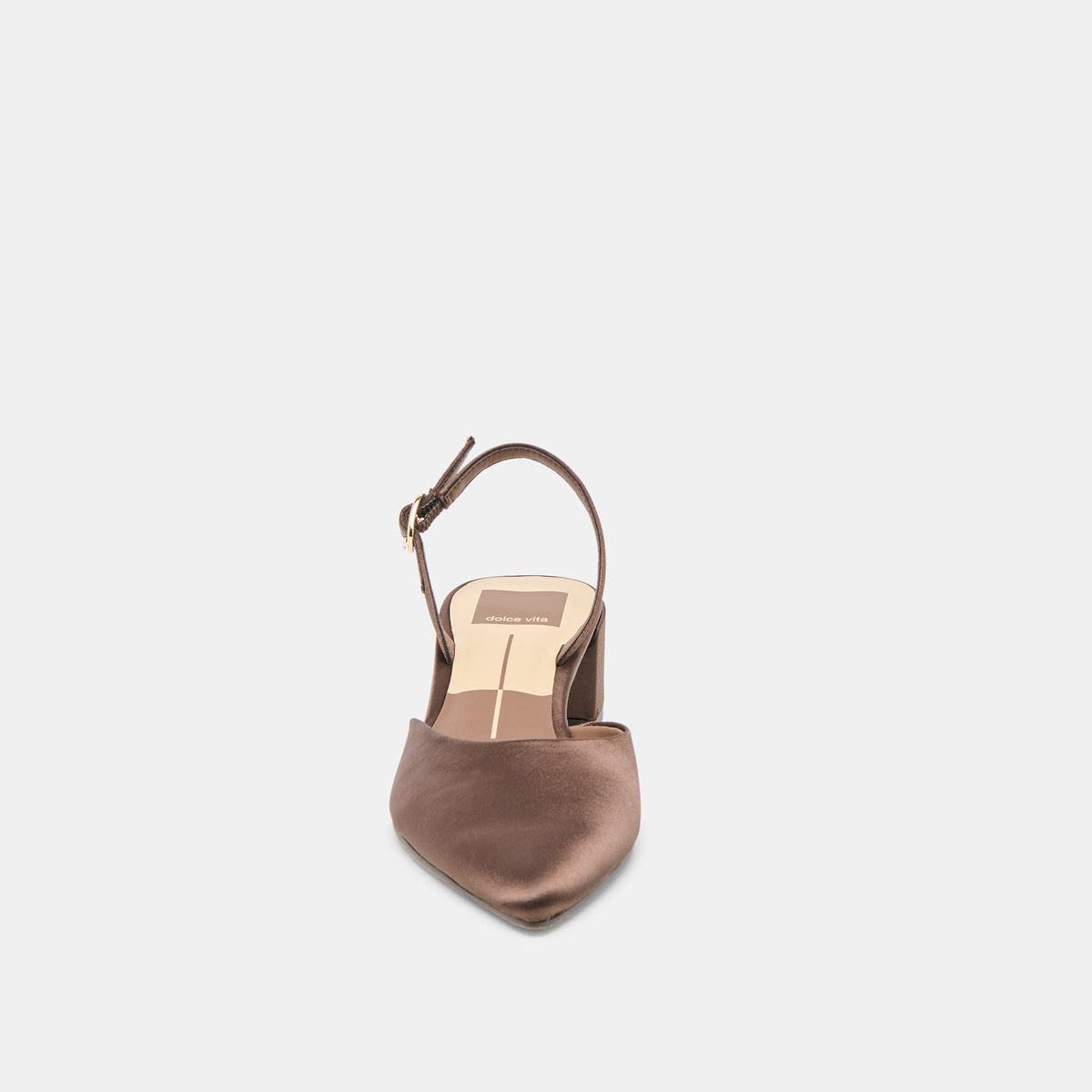 Carel Dk Brown Satin Heels - Dolce Vita