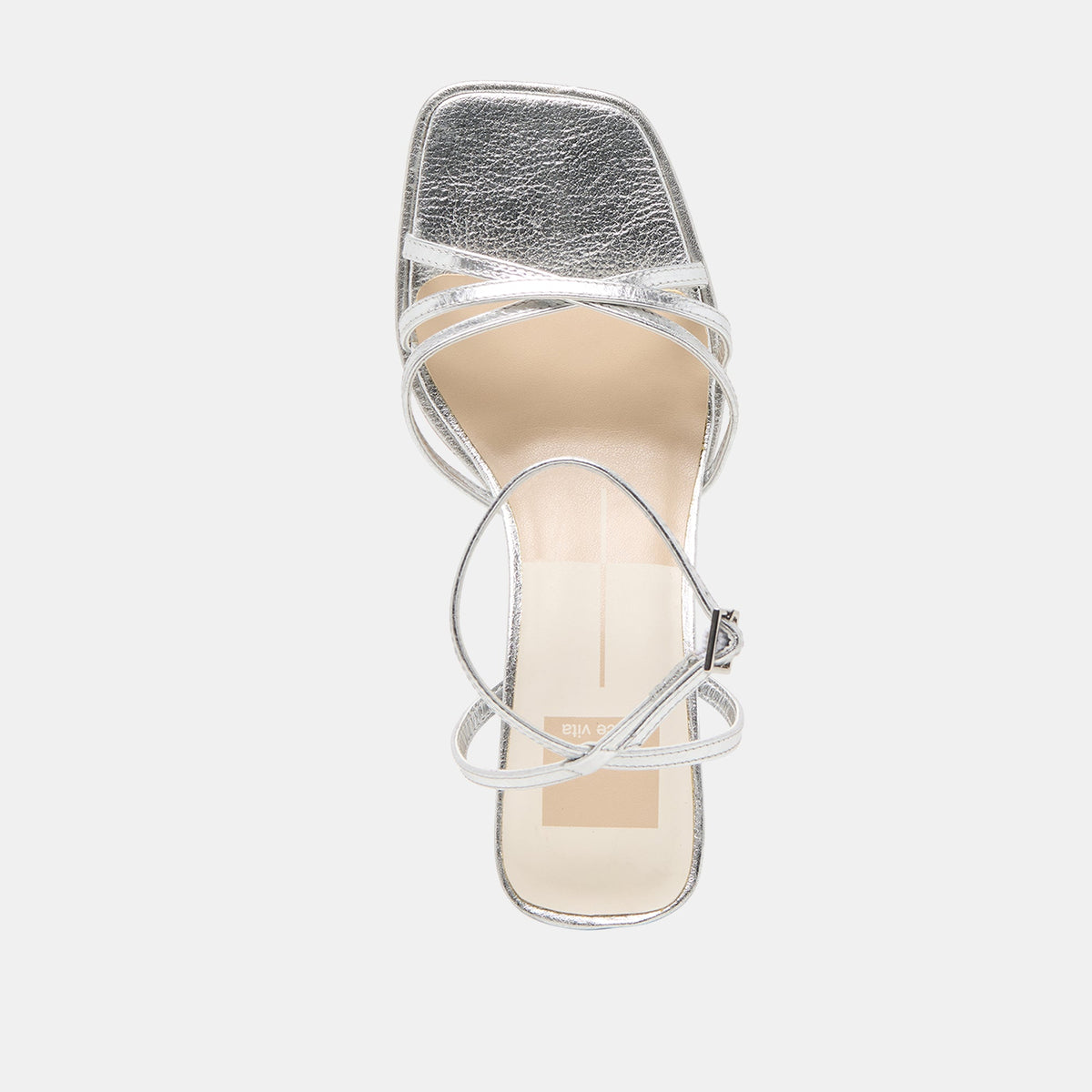 Manji Silver Metallic Leather Heels - Dolce Vita